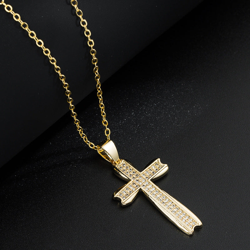 Zircon Cross Necklace