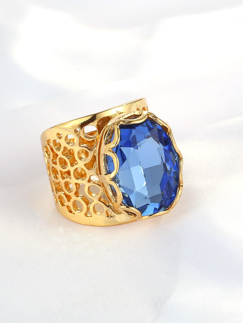 Blue Zircon Ring