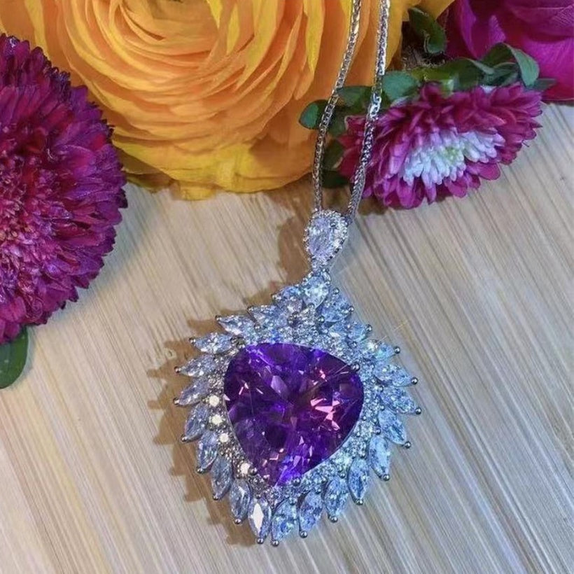 Amethyst Heart Necklace