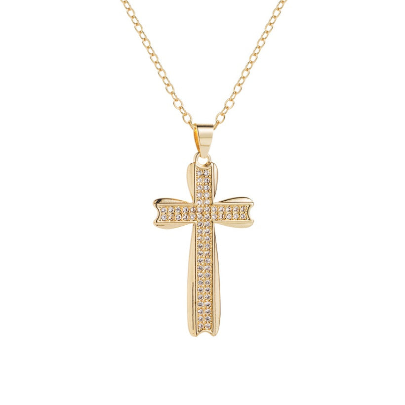 Zircon Cross Necklace