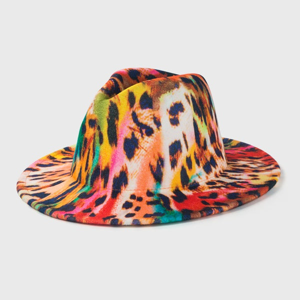 Colorful Leopard Fedora