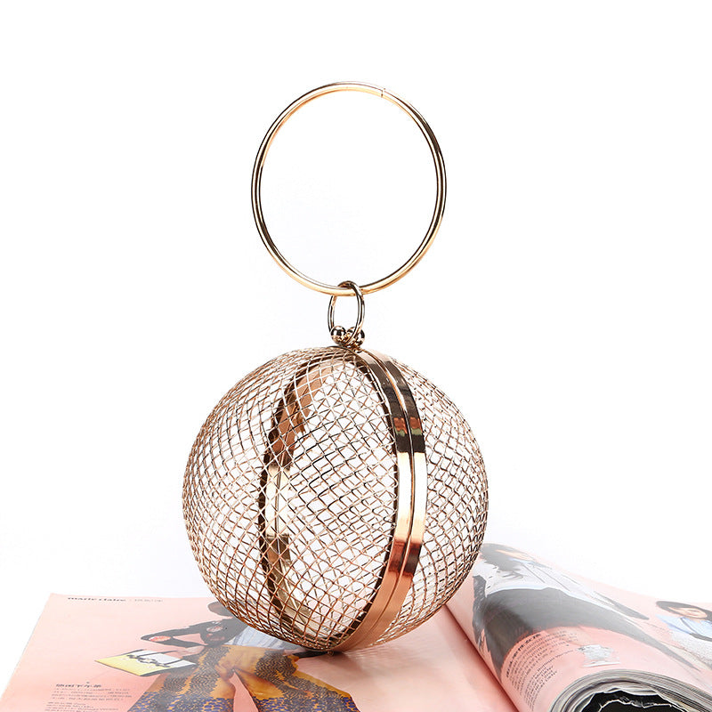 Gold Spherical Dinner Bag