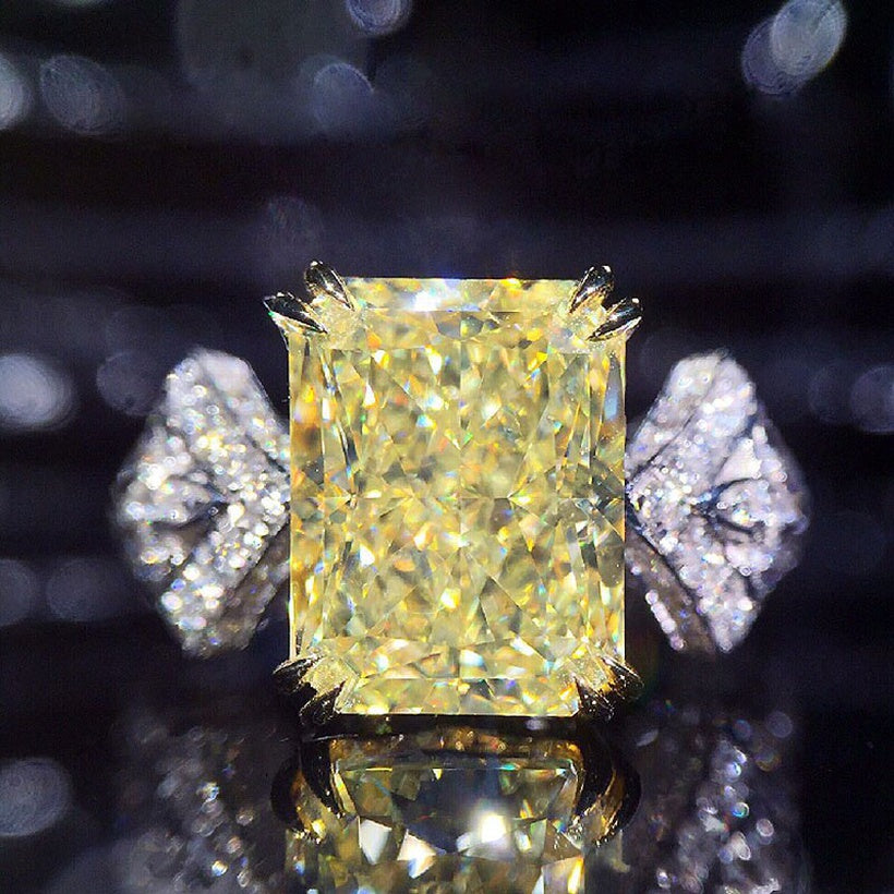 Canary Zircon Rhinestone Ring