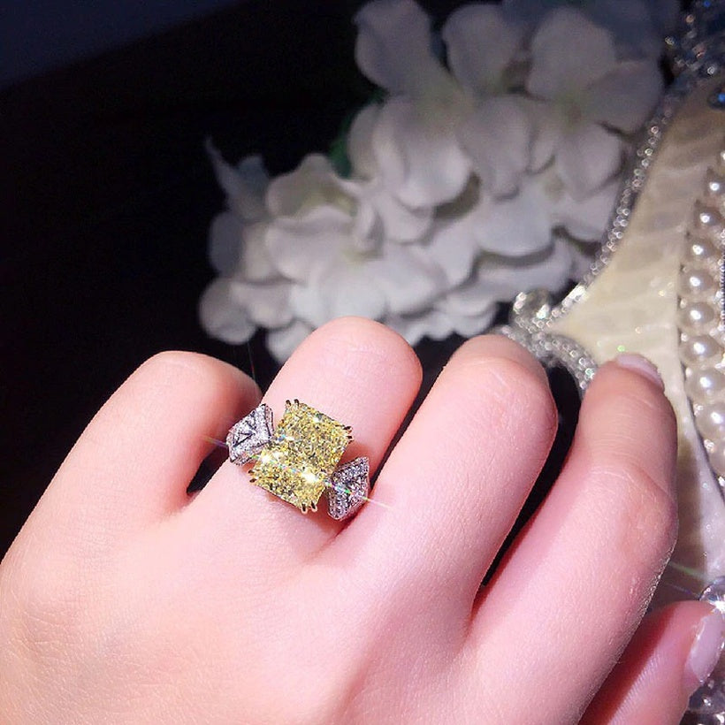 Canary Zircon Rhinestone Ring